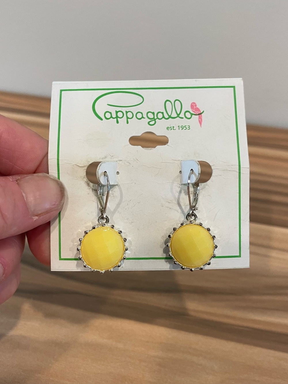 Pappagallo yellow silver Earrings New